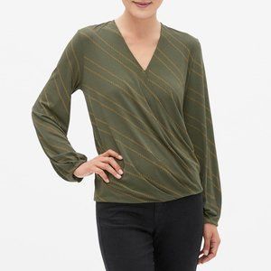 Banana Republic Factory Petite Knit Wrap Top